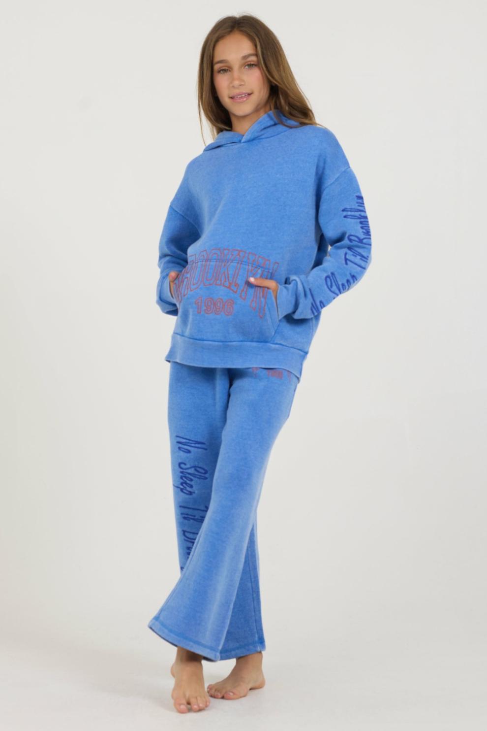Vintage Havana Kids Tops | Women Kids Cobalt Hi-Lo Off The Shoulder Hoody Cobalt