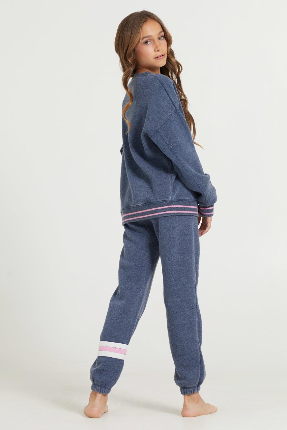 Vintage Havana Kids Tops | Women Kids Navy Aspen Patch Crew Navy