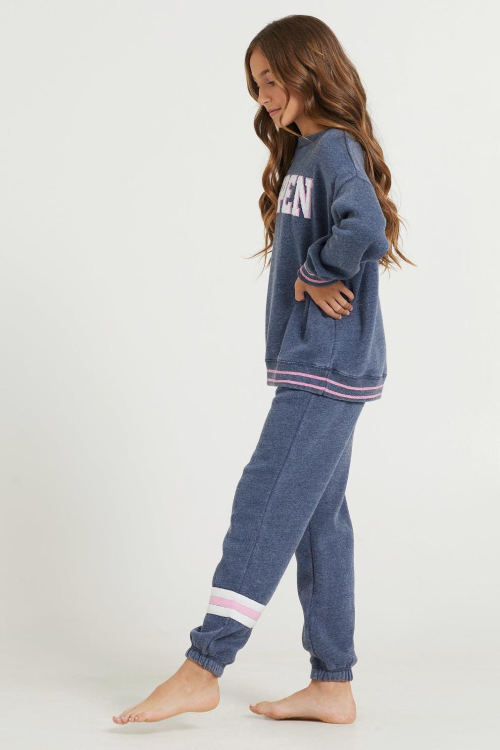 Vintage Havana Kids Tops | Women Kids Navy Aspen Patch Crew Navy