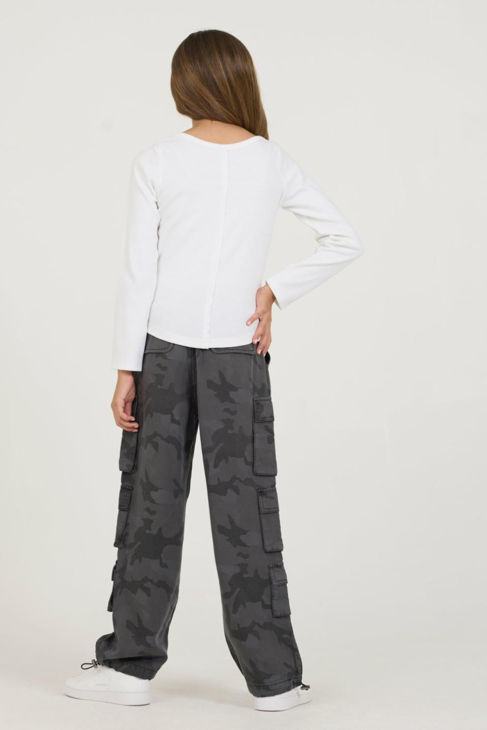 Vintage Havana Kids Tops | Women Kids White Boatneck Ribbed Tee White