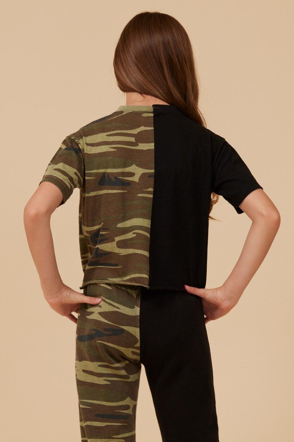 Vintage Havana Kids Tops | Women SIDE BY SIDE CAMO TEE