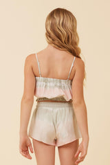 Vintage Havana Kids Tops | Women Spring Meadow Printed Elastic Bottom Crop Top Spring Meadow