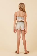 Vintage Havana Kids Tops | Women Spring Meadow Printed Elastic Bottom Crop Top Spring Meadow