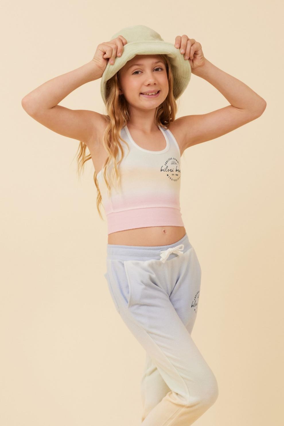 Vintage Havana Kids Tops | Women Sunstruck Ombre Racerback Crop Top Sunstruck Ombre