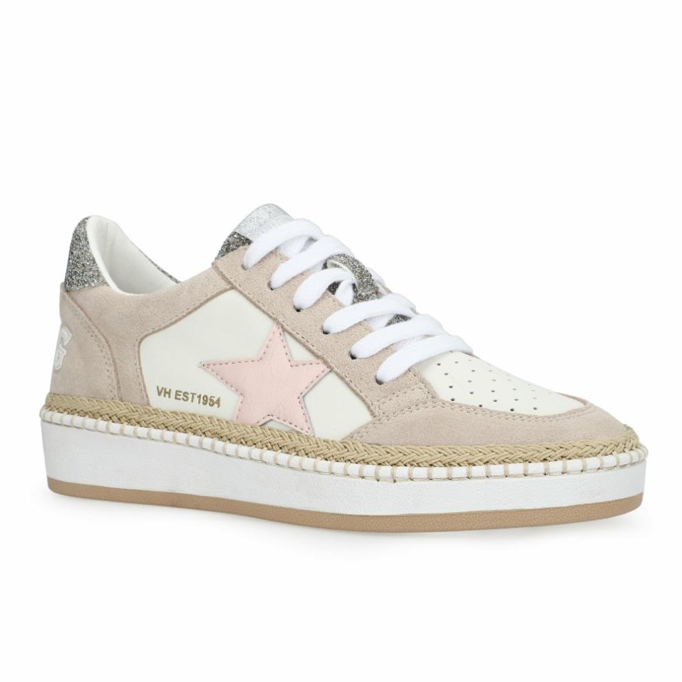 Vintage Havana Low Tops | Women DENISSE 29 - RAFFIA/PINK/SILVER Raffia/pink/silver
