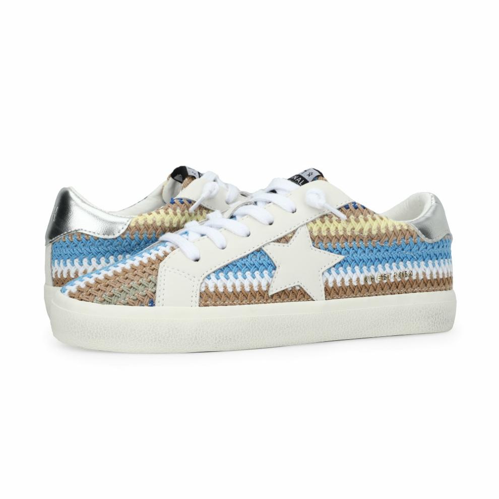 Vintage Havana Low Tops | Women FLAIR 46 - BLUE/BROWN CROCHET MULTI Blue/brown Crochet Multi