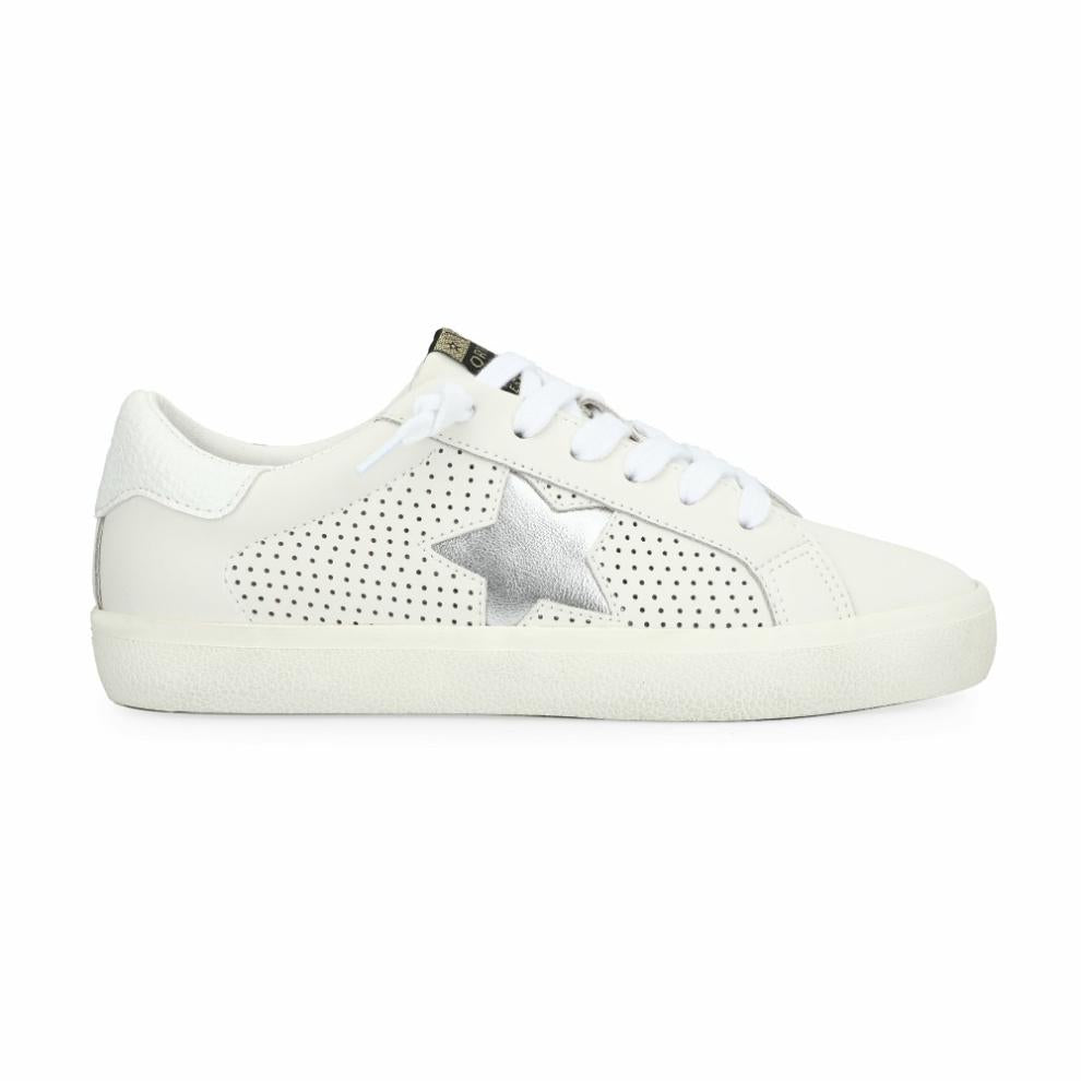Vintage Havana Low Tops | Women GADOL 31 - WHITE PEBBLED/ WASHED SILVER White Pebbled Washed Silver