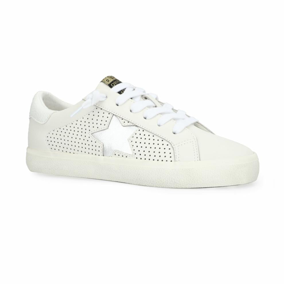 Vintage Havana Low Tops | Women GADOL 31 - WHITE PEBBLED/ WASHED SILVER White Pebbled Washed Silver