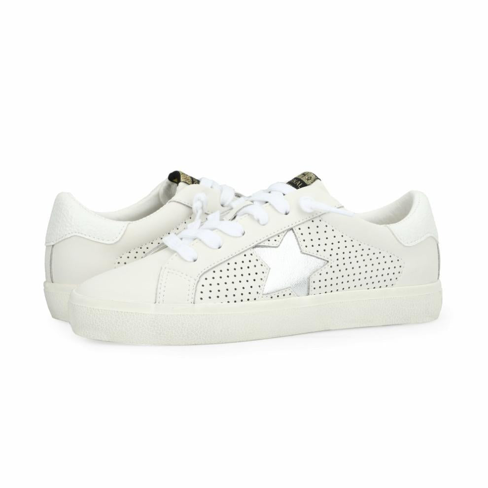 Vintage Havana Low Tops | Women GADOL 31 - WHITE PEBBLED/ WASHED SILVER White Pebbled Washed Silver