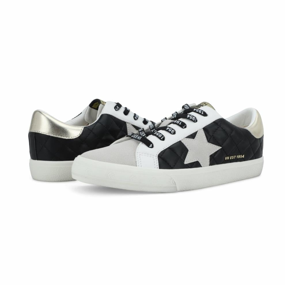 Vintage Havana Low Tops | Women GRANDE - BLACK GREY QUILTED Black Grey Quilted