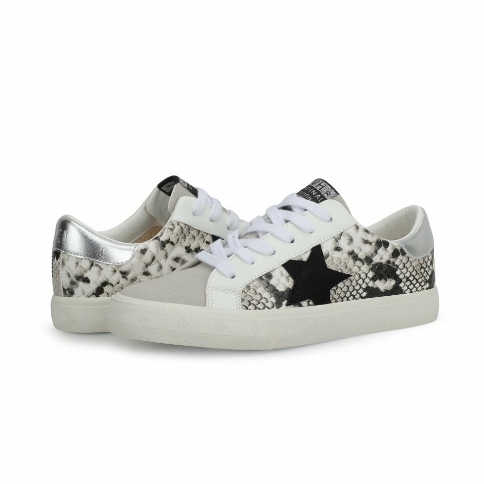 Vintage Havana Low Tops | Women GRANDE WHITE BLACK SNAKE GREY POP White Black Snake Grey Pop