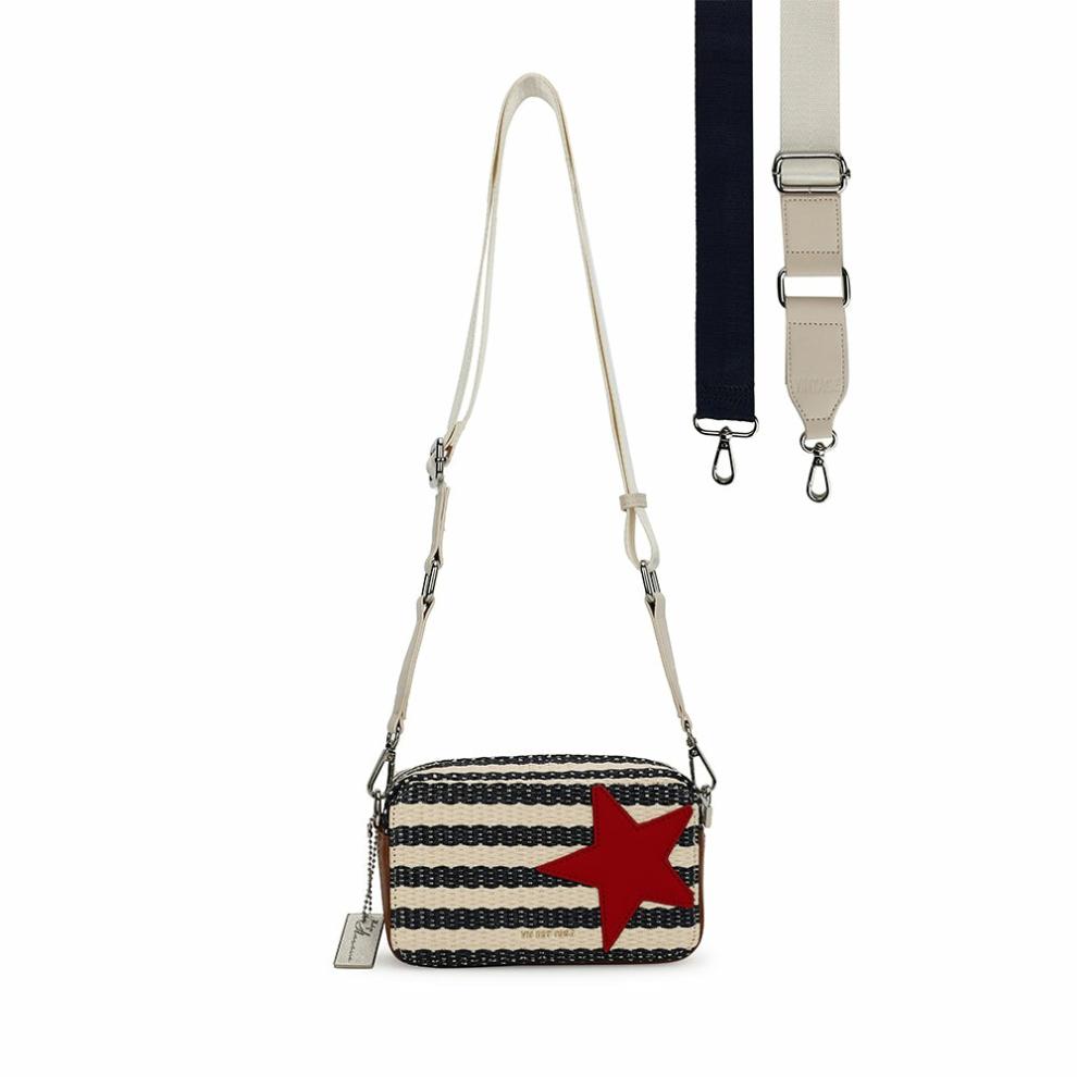 Vintage Havana Meme Bags | Women MINI MEME - BLUE RAFIA