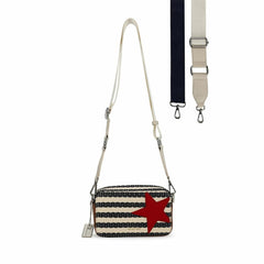 Vintage Havana Meme Bags | Women MINI MEME - BLUE RAFIA