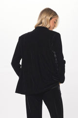 Vintage Havana Outerwear | Women Black Oversized Velvet Blazer Black