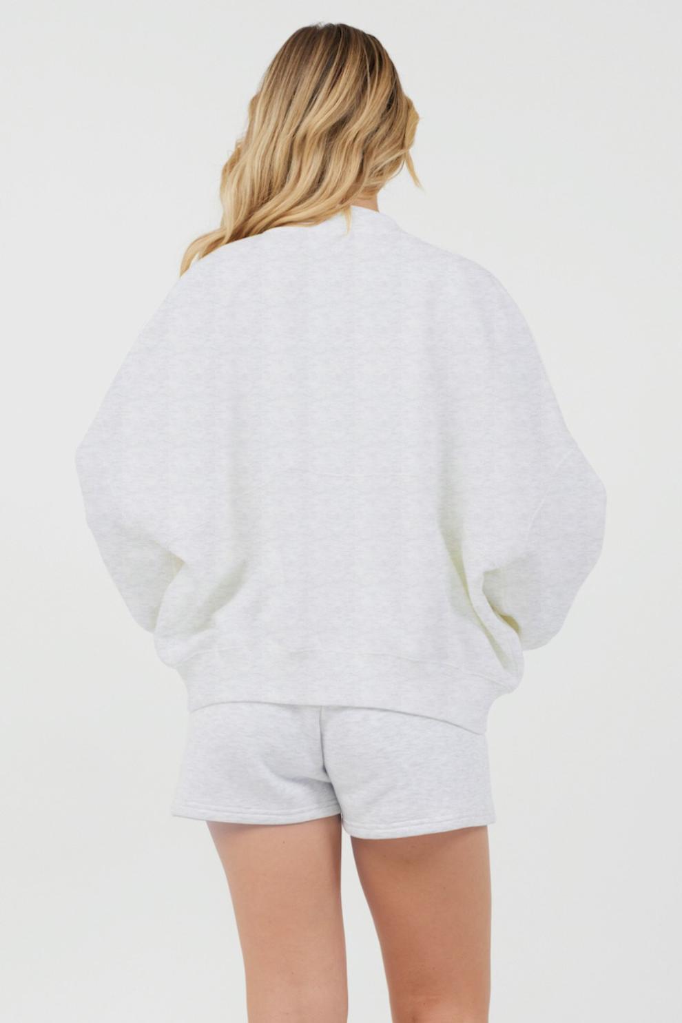 Vintage Havana Outerwear | Women Grey Icicle Essential Fleece Zip Up Bomber Grey Icicle