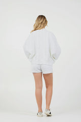 Vintage Havana Outerwear | Women Grey Icicle Essential Fleece Zip Up Bomber Grey Icicle