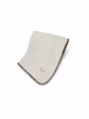 Vintage Havana Scarf/ Ruanas | Women BLANKET STITCH KNIT SCARF - GREY/CHARCOAL Grey/charcoal