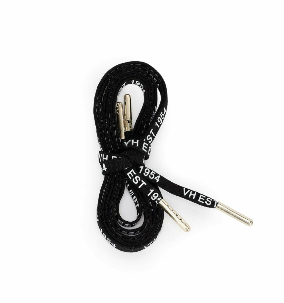 Vintage Havana Shoe Laces | Women BLACK WHITE GOLD TIP LACES