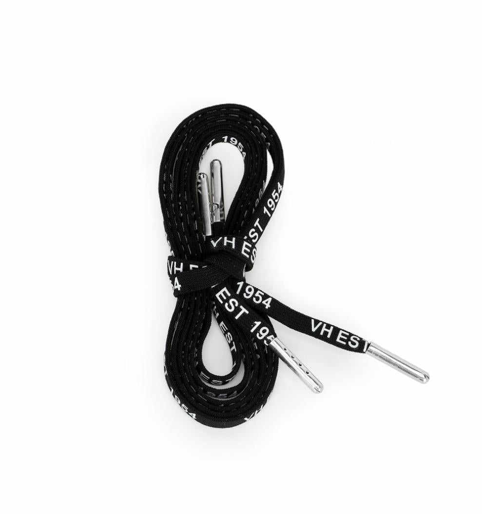 Vintage Havana Shoe Laces | Women BLACK WHITE SILVER TIP LACES