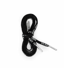 Vintage Havana Shoe Laces | Women BLACK WHITE SILVER TIP LACES