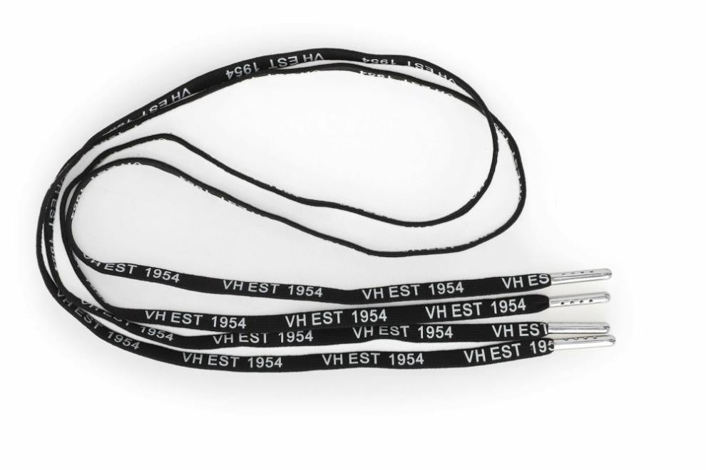 Vintage Havana Shoe Laces | Women BLACK WHITE SILVER TIP LACES