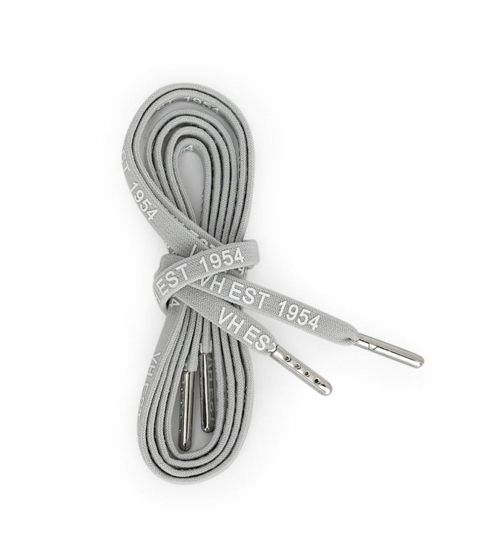 Vintage Havana Shoe Laces | Women GREY WHITE SILVER TIP LACES