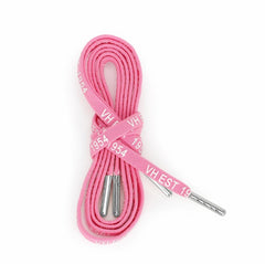 Vintage Havana Shoe Laces | Women PINK WHITE SILVER TIP LACES