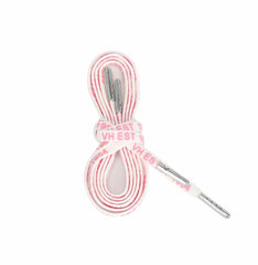 Vintage Havana Shoe Laces | Women WHITE PINK SILVER TIP LACES