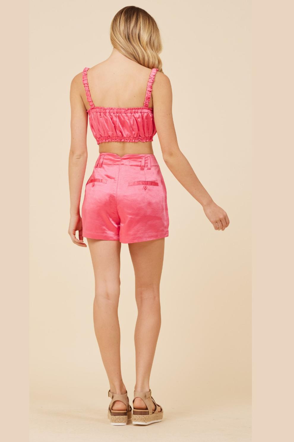 Vintage Havana Shorts | Women Hot Pink Heavy Satin Shorts Hot Pink