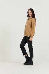 Vintage Havana Sweaters | Women Camel/Red/Ivory Love Sweater Camel/red/ivory