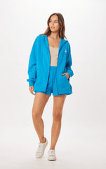 Vintage Havana Sweatshirts | Women Bright Blue St. Tropez Jet Setter Surf Wash Zip Up Bright Blue