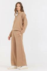 Vintage Havana Sweatshirts | Women Caramel Cloud Fleece Crewneck Caramel
