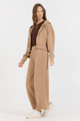Vintage Havana Sweatshirts | Women Caramel Cloud Fleece Crop Zip Up Caramel