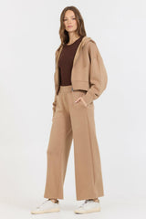 Vintage Havana Sweatshirts | Women Caramel Cloud Fleece Crop Zip Up Caramel