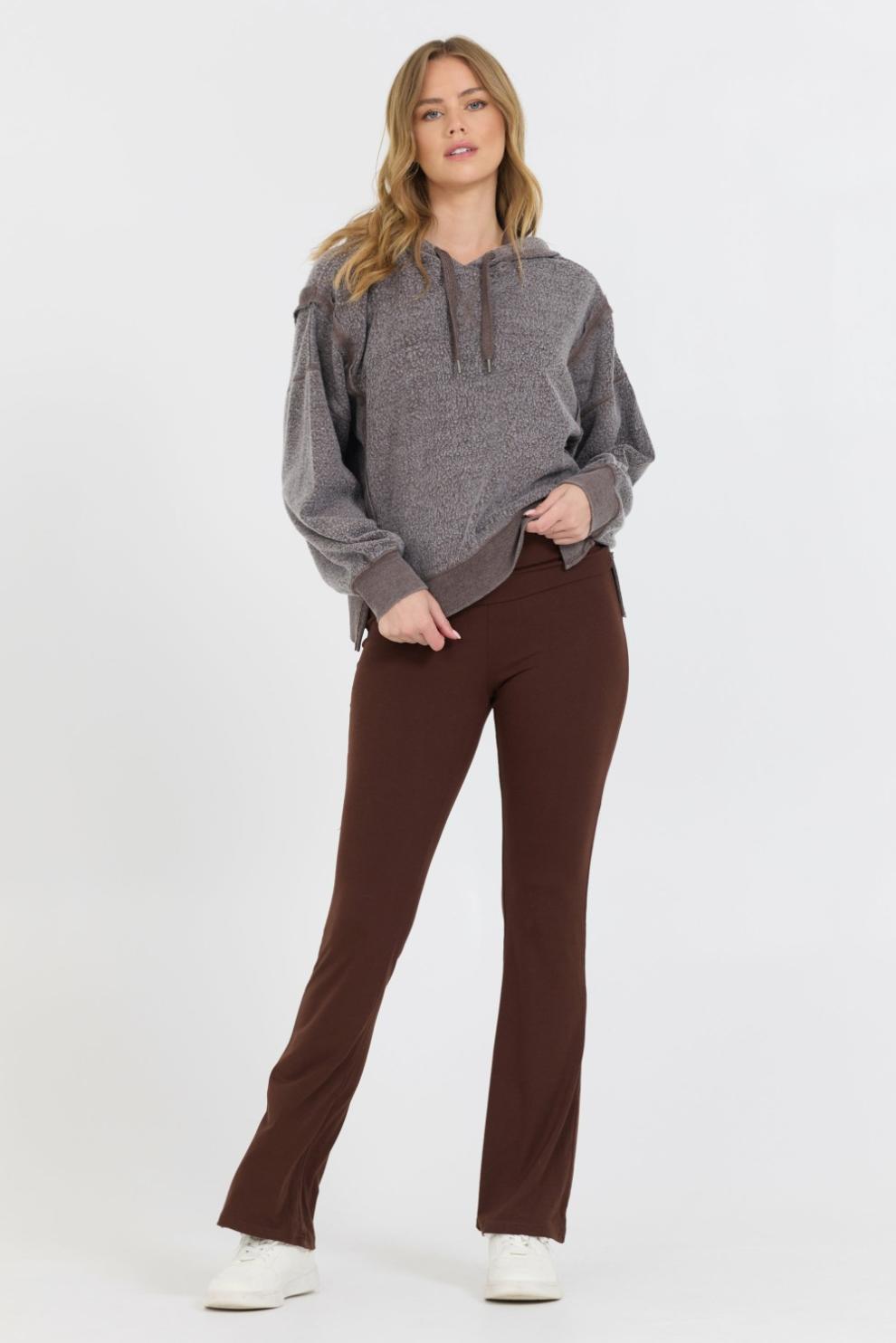 Vintage Havana Sweatshirts | Women Chocolate Syrup Reverse Fleece Hoodie Chocolate