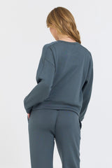 Vintage Havana Sweatshirts | Women Mountain Grey Cloud Fleece Crewneck Grey