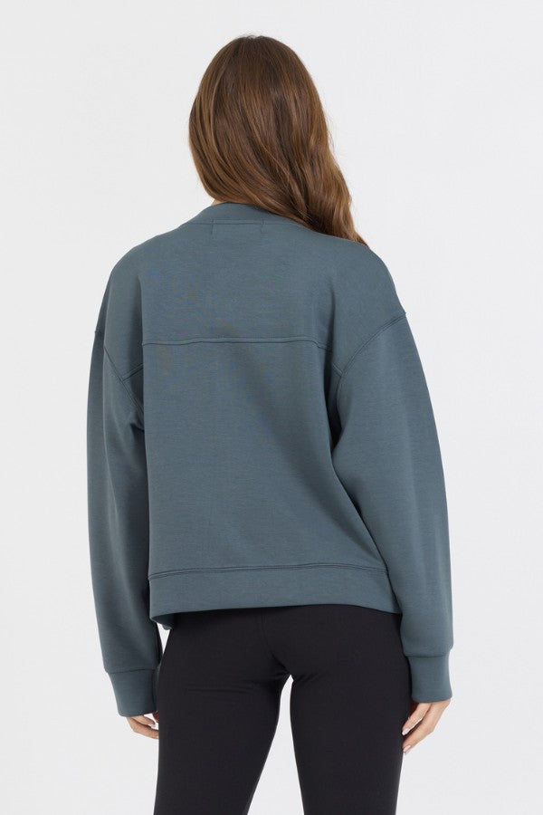 Vintage Havana Sweatshirts | Women Mountain Grey Heavy Cloud Fleece Bomber Jacket Mountain Grey