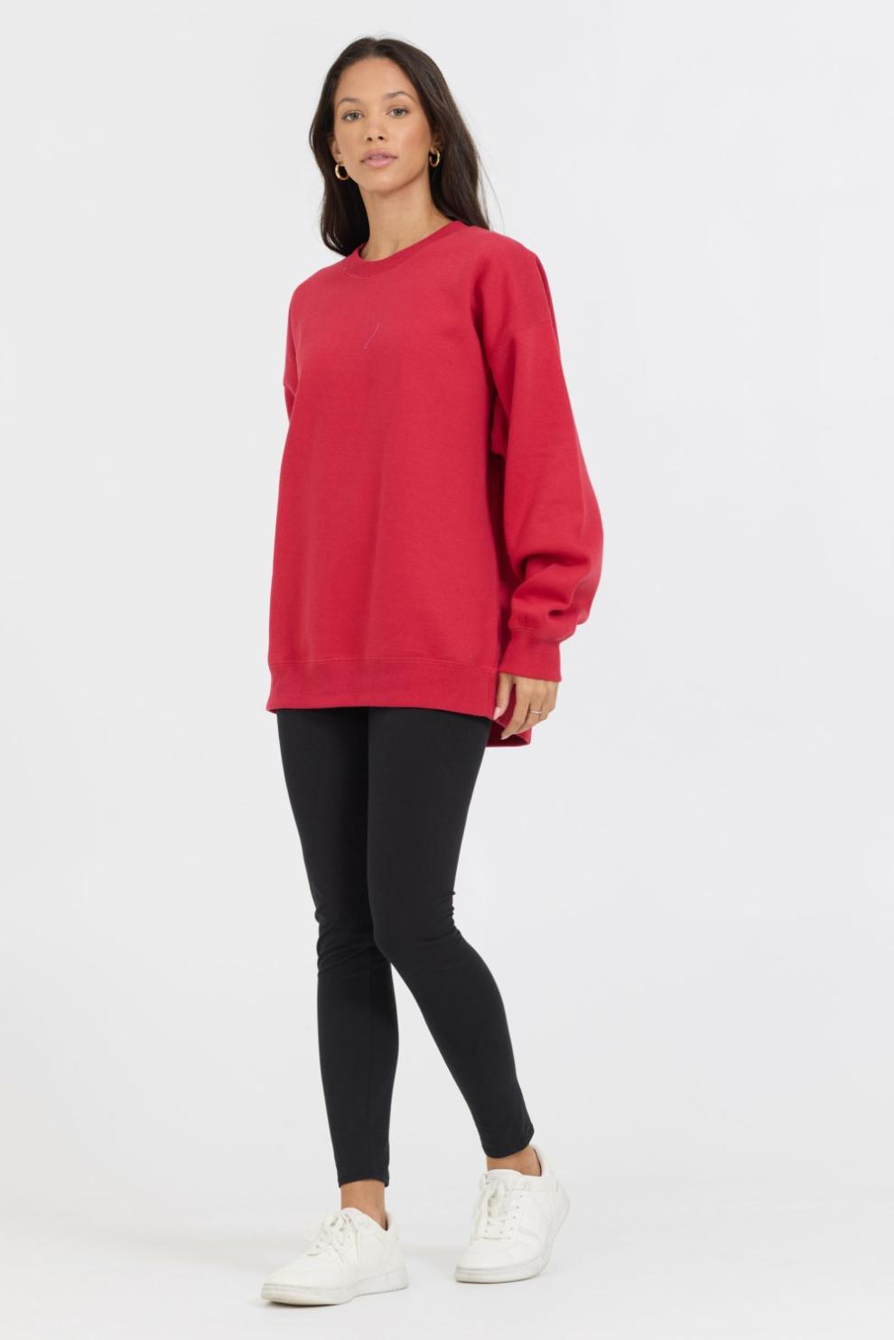 Vintage Havana Sweatshirts | Women Red Proweave Crewneck Red