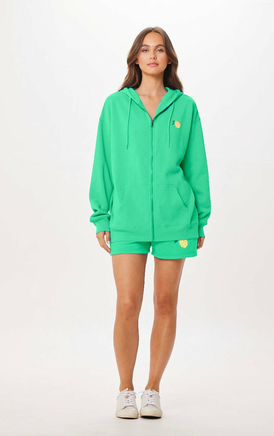 Vintage Havana Sweatshirts | Women Surf Green Capri Jet Setter Surf Wash Zip Up Surf Green