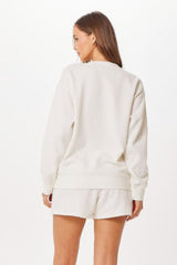 Vintage Havana Sweatshirts | Women White St. Barth Jet Setter Surf Wash Crewneck White