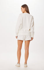 Vintage Havana Sweatshirts | Women White St. Barth Jet Setter Surf Wash Crewneck White