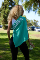 Vintage Havana Tees | Women Island Green "Wellness" Pigment Dyed Long Sleeve Tee Island Green