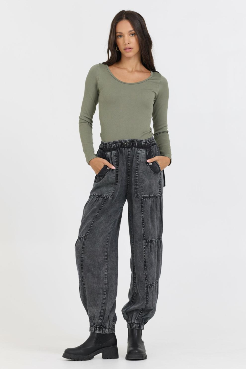 Vintage Havana Tees | Women Olive Seamless Long Sleeve Tee Olive