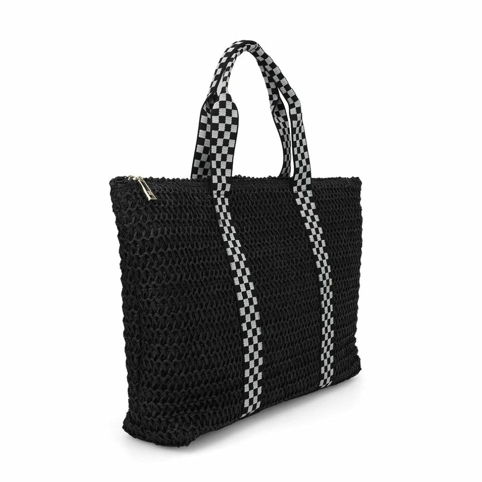 Vintage Havana Top Handle | Women WOW BAG 2 - BLACK/CHECKERED