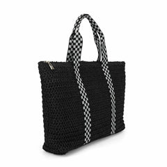 Vintage Havana Top Handle | Women WOW BAG 2 - BLACK/CHECKERED