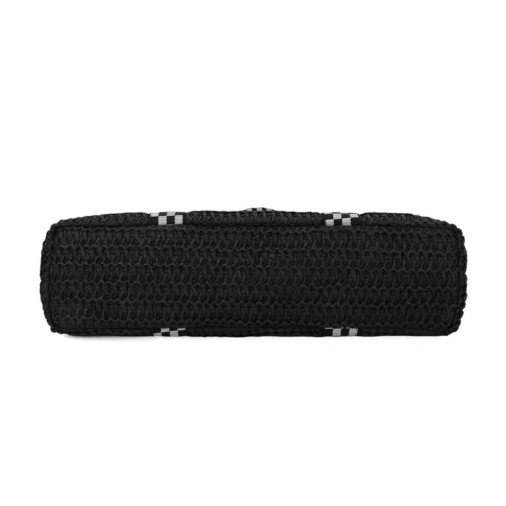 Vintage Havana Top Handle | Women WOW BAG 2 - BLACK/CHECKERED