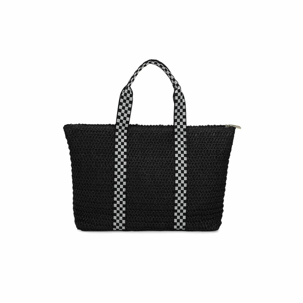 Vintage Havana Top Handle | Women WOW BAG 2 - BLACK/CHECKERED