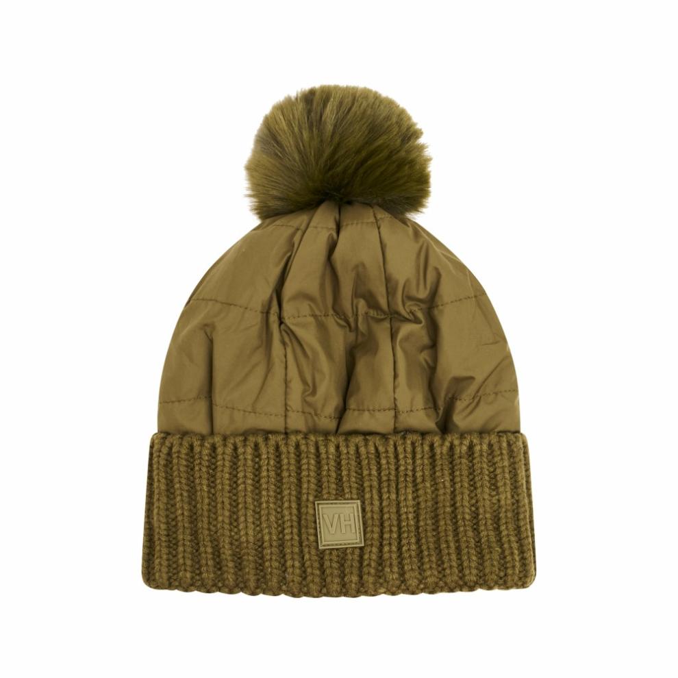 Vintage Havana Winter Hats | Women PUFFER POMPOM HAT - OLIVE Olive