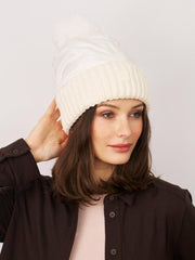 Vintage Havana Winter Hats | Women PUFFER POMPOM HAT - WHITE White