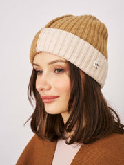 Vintage Havana Winter Hats | Women SEAM PATTERN BEANIE - TAN Tan